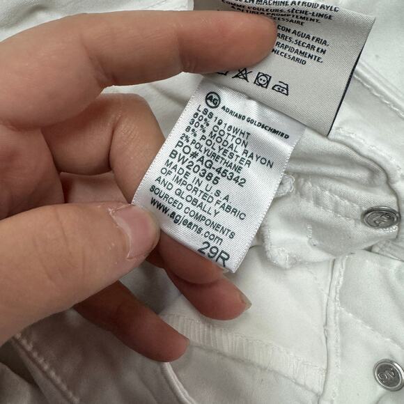 Adriano Goldschmied Jeans Womens‎ 29 White High Rise Abby Ankle Skinny Anthro - Picture 6 of 9